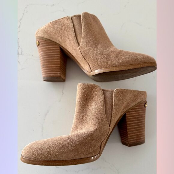 Michael Kors Tan Suede Heel Slip-Ons – Size 7.5 - Picture 5 of 7